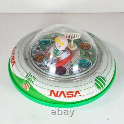 Vintage 1960's Space Ship X-5 Battery Operated Tin Toy UFO Penguin Toys