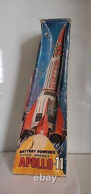 Vintage 1960s APOLLO 11 14 Battery Operated Space Rocket / Nomura Japan (KR)