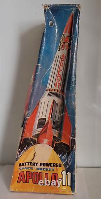 Vintage 1960s APOLLO 11 14 Battery Operated Space Rocket / Nomura Japan (KR)