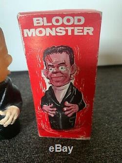 Vintage 1960s BLOOD MONSTER Wind Up Frankenstein Herman Munsters Japan Rare Box