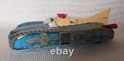 Vintage 1960s Battery Op Tin Toy Space Car Interkozmosz/interkosmos Hungary