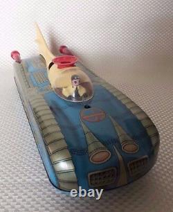 Vintage 1960s Battery Op Tin Toy Space Car Interkozmosz/interkosmos Hungary