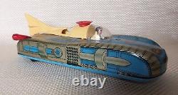 Vintage 1960s Battery Op Tin Toy Space Car Interkozmosz/interkosmos Hungary