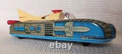 Vintage 1960s Battery Op Tin Toy Space Car Interkozmosz/interkosmos Hungary