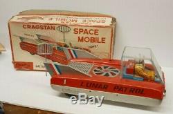 Vintage 1960s Cragstan Space Mobile Lunar Patrol Tin Litho Toy #72840 Japan