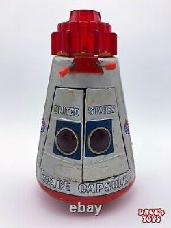 Vintage 1960s Horikawa NASA SPACE CAPSULE Tin Litho Battery Operated Toy