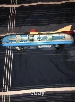 Vintage 1960s Interkozmosz Hungarian Litho Tin Battery Space Car Rocket Ship