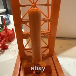 Vintage 1960s Marx Moon Base Rocket Launcher And Gantry Complete And Working