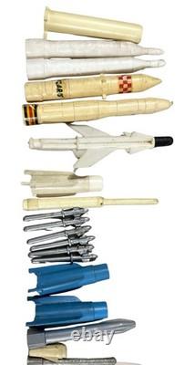 Vintage 1960s Marx Space Playset Parts Lot Rockets Supply Tower Cape K Accs