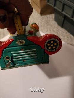 Vintage 1960s Modern Toys Tin Litho Moon Rocket read- not working