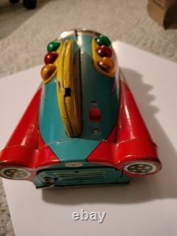 Vintage 1960s Modern Toys Tin Litho Moon Rocket read- not working