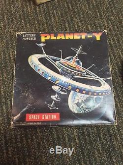 Vintage 1960s Nomira Planet Y Space Station Japan Battery Operated Toy Works