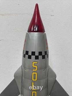 Vintage 1960s Space Rocket Solar-X 7 Tin Battery Powered Toy Japan Working