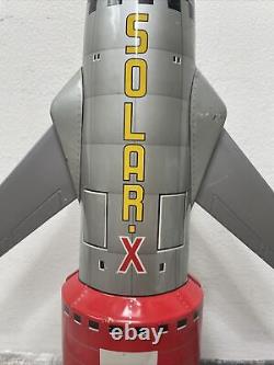 Vintage 1960s Space Rocket Solar-X 7 Tin Battery Powered Toy Japan Working