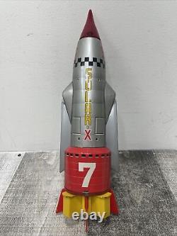 Vintage 1960s Space Rocket Solar-X 7 Tin Battery Powered Toy Japan Working