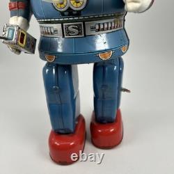 Vintage 1962 Nomura Rosko Battery Operated Astronaut Tin Toy Made in Japan
