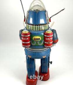 Vintage 1962 Nomura Rosko Battery Operated Astronaut Tin Toy Made in Japan