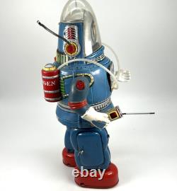 Vintage 1962 Nomura Rosko Battery Operated Astronaut Tin Toy Made in Japan