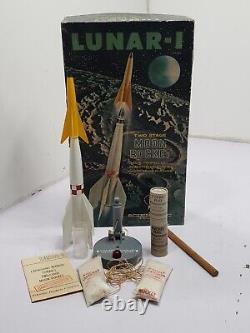 Vintage 1963 Lunar-1 Two Stage Moon Rocket By Scientific Products Co, No 205