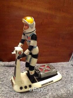 Vintage 1966 Mattel Major Matt Mason Rubber Action Figure WithHelmet & Space Sled