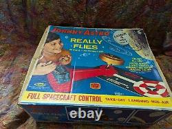 Vintage 1967 Johnny Astro Controlled Space Flight Center. Tested And Works Great