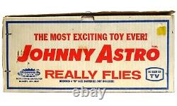 Vintage 1967 Johnny Astro Controlled Space Flight Center withBox Inserts Works EX