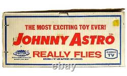 Vintage 1967 Johnny Astro Controlled Space Flight Center withBox Inserts Works EX