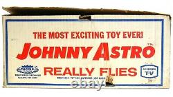 Vintage 1967 Johnny Astro Controlled Space Flight Center withBox Inserts Works EX