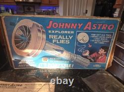 Vintage 1967 Johnny Astro Portable Controlled Space Flight Explorer withBox Works