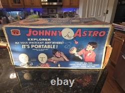 Vintage 1967 Johnny Astro Portable Controlled Space Flight Explorer withBox Works