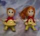 Vintage 1967 Swedlin Gund Mini-Martian Bonnie And Marti Space Age Alien wOutfits