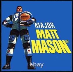 Vintage 1968 Mattel Major Matt Mason Blue Strap Astronaut Outer Space Men Alien