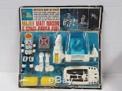 Vintage 1968 Mattel Major Matt Mason Figure & Space Power Suit Complete QS105