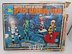 Vintage 1968 Mattel Matt Mason Space Mission Team In Box 1960's Toys