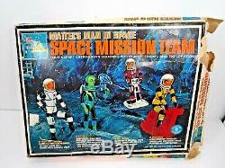 Vintage 1968 Mattel Matt Mason Space Mission Team In Box 1960's Toys Lot