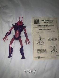 Vintage 1969 Cipsa Mexico Mattel Matt Mason Scorpio Alien Figure Nice Shape