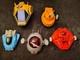 Vintage 1970's Jimson Windup Spaceship Toy Lot Of 5 Windup And Friction Rare