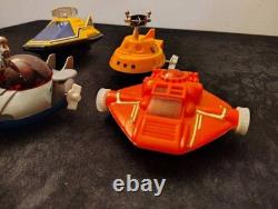 Vintage 1970's Jimson Windup Spaceship Toy Lot Of 5 Windup And Friction Rare