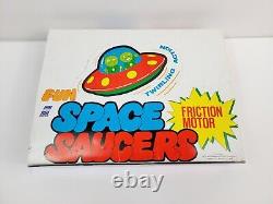 Vintage 1970's Ocean Space Saucers Friction Motor Cars NOS Full Display Box