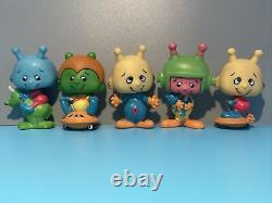 Vintage 1970's Russ Berrie Liddle Kiddles Martian Space Aliens-set Of Five(5)