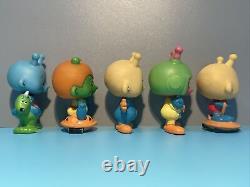 Vintage 1970's Russ Berrie Liddle Kiddles Martian Space Aliens-set Of Five(5)