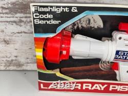 Vintage 1970s Tim Mee Star Patrol Laser Ray Pistol Flashlight Code Sender