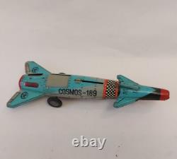Vintage 1975 Rare Romania AGATEX Friction Rocket Space Cosmos Tin Toy