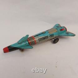 Vintage 1975 Rare Romania AGATEX Friction Rocket Space Cosmos Tin Toy