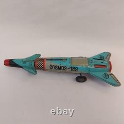 Vintage 1975 Rare Romania AGATEX Friction Rocket Space Cosmos Tin Toy