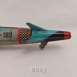 Vintage 1975 Rare Romania AGATEX Friction Rocket Space Cosmos Tin Toy
