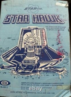 Vintage 1977 Ideal Star Team Star Hawk Spaceship Zeroid Zem21 Knight of Darkness