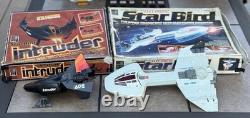 Vintage 1978 Star Bird & 1980 Intruder with Boxes Milton Bradley MB Electronics