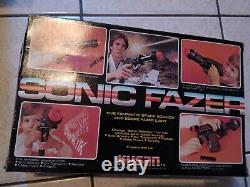 Vintage 1979 KUSAN SONIC FAZER ELECTRONIC PLAY SPACE GUN NEW IN BOX RARE TARE