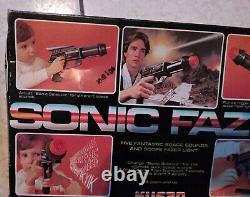 Vintage 1979 KUSAN SONIC FAZER ELECTRONIC PLAY SPACE GUN NEW IN BOX RARE TARE